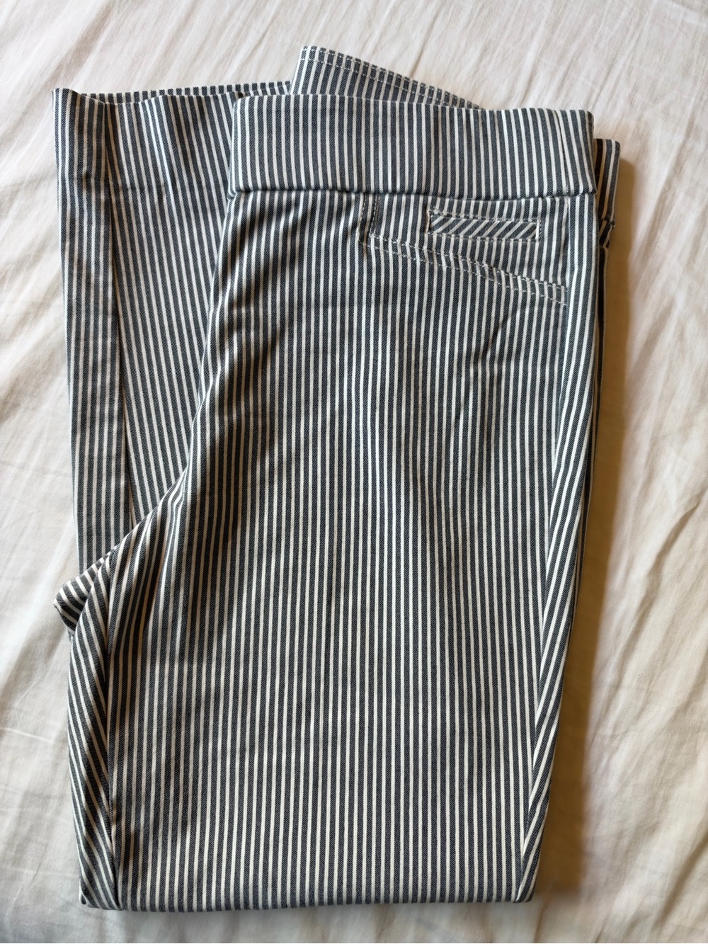 Women's Gray and White Striped Pants